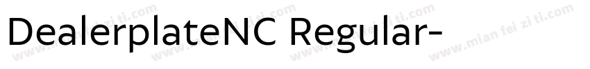 DealerplateNC Regular字体转换